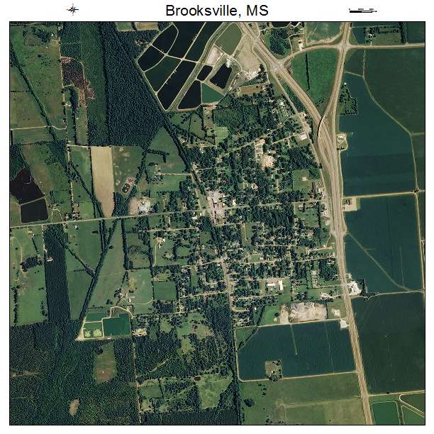 Brooksville, MS air photo map