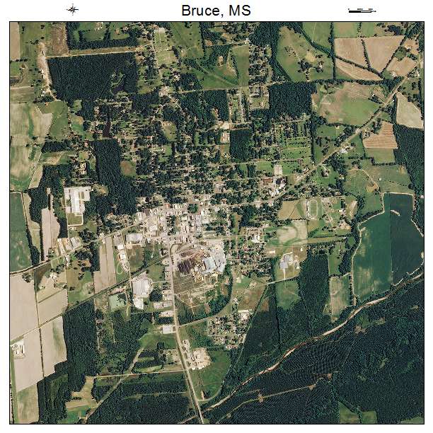 Bruce, MS air photo map