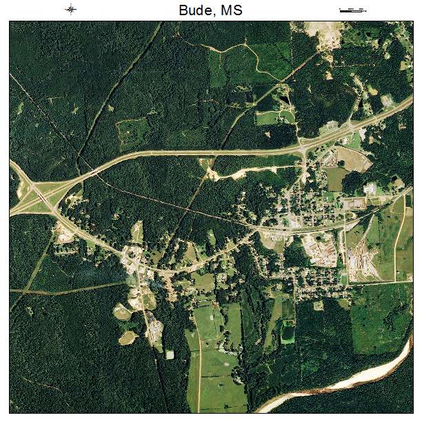 Bude, MS air photo map