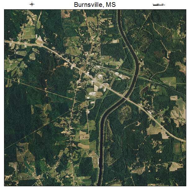 Burnsville, MS air photo map