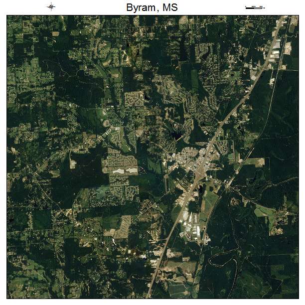 Byram, MS air photo map