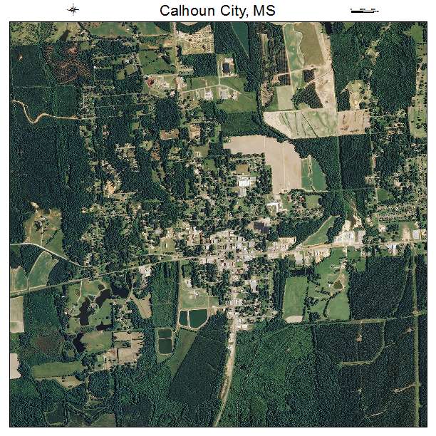 Calhoun City, MS air photo map