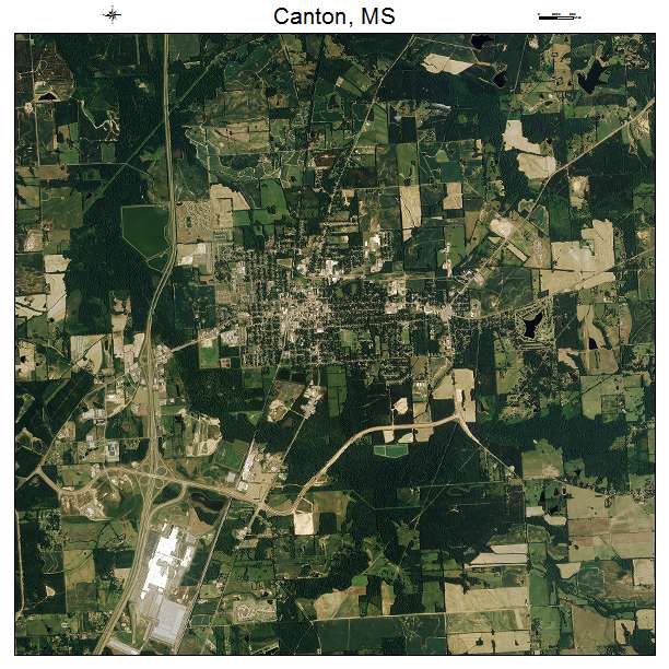 Canton, MS air photo map