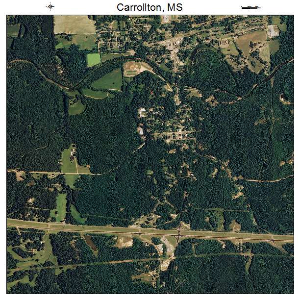 Carrollton, MS air photo map