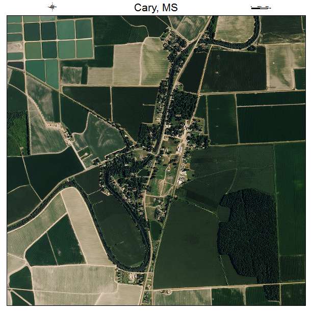 Cary, MS air photo map
