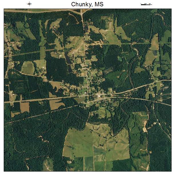 Chunky, MS air photo map
