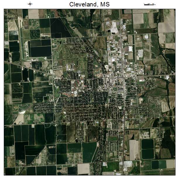 Cleveland, MS air photo map