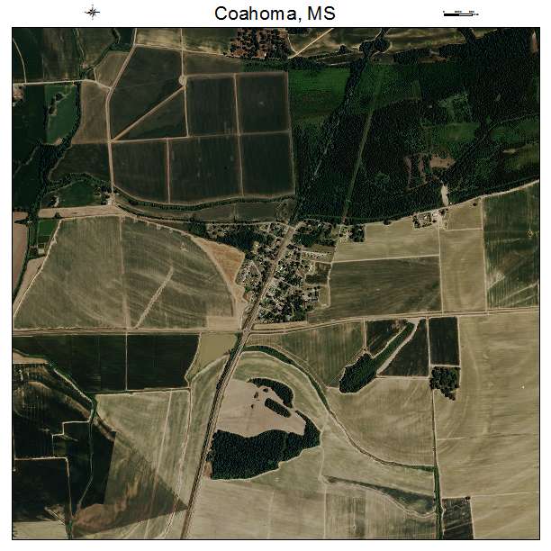 Coahoma, MS air photo map