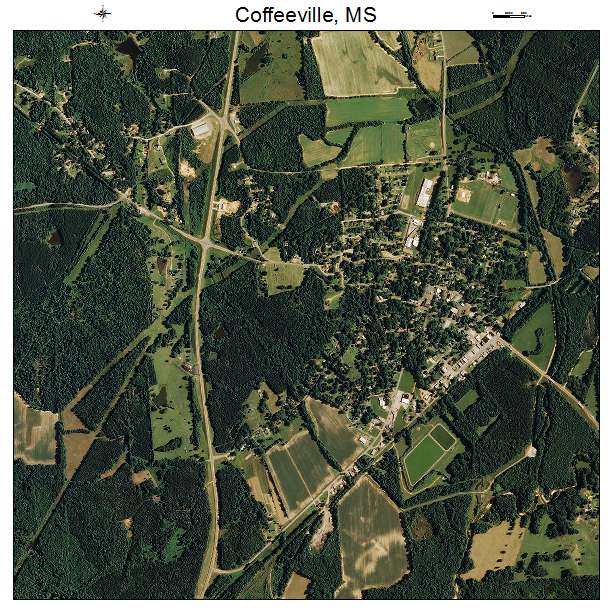 Coffeeville, MS air photo map