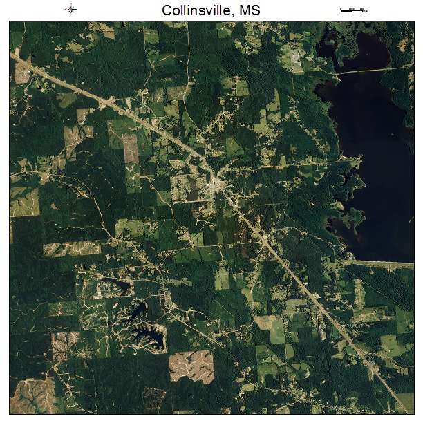 Collinsville, MS air photo map