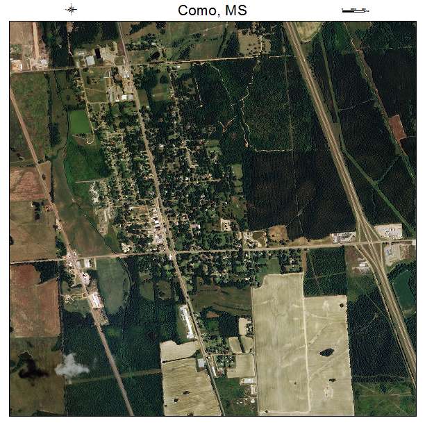 Como, MS air photo map