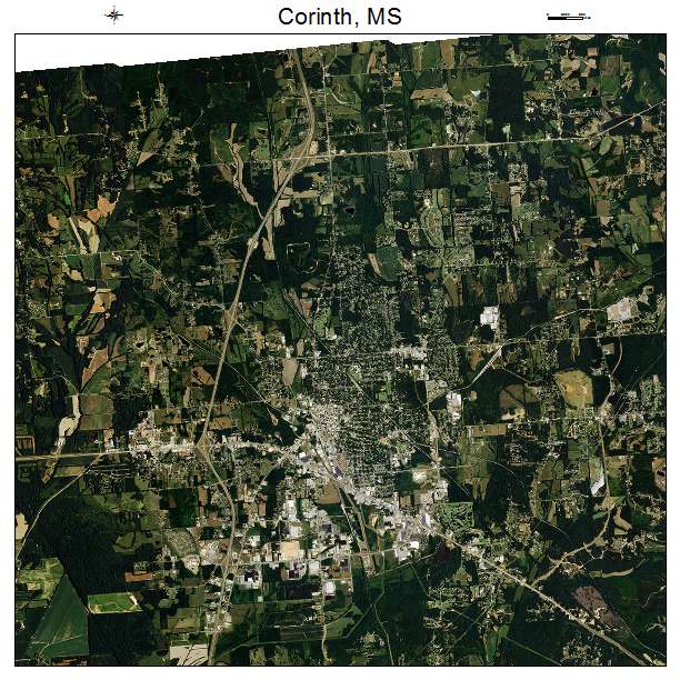 Corinth, MS air photo map