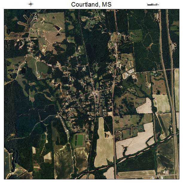 Courtland, MS air photo map