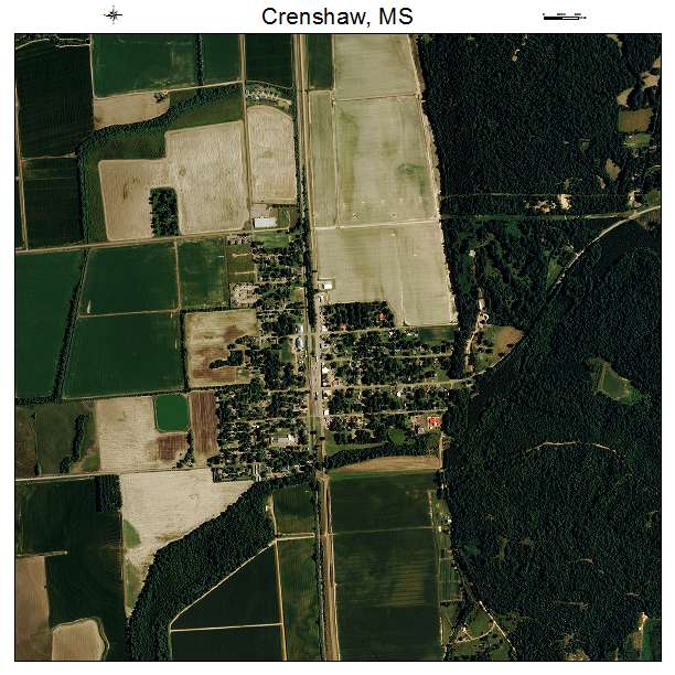 Crenshaw, MS air photo map