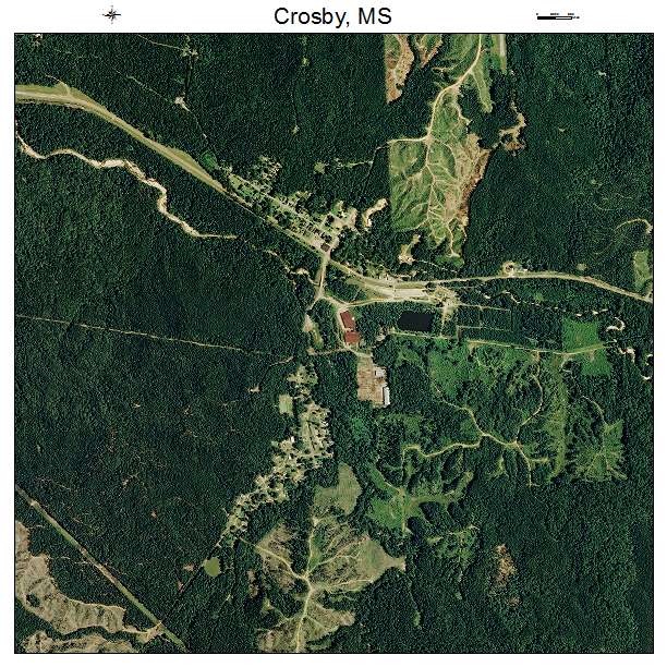 Crosby, MS air photo map