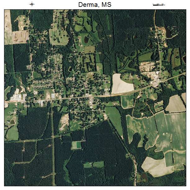 Derma, MS air photo map