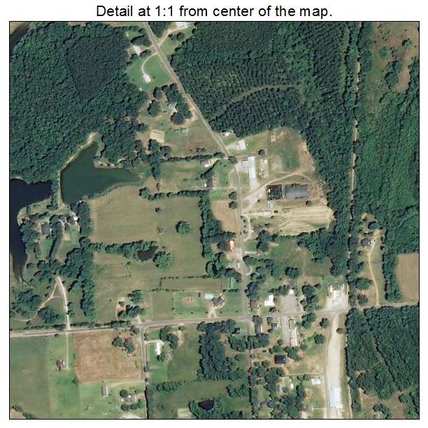 Algoma, Mississippi aerial imagery detail