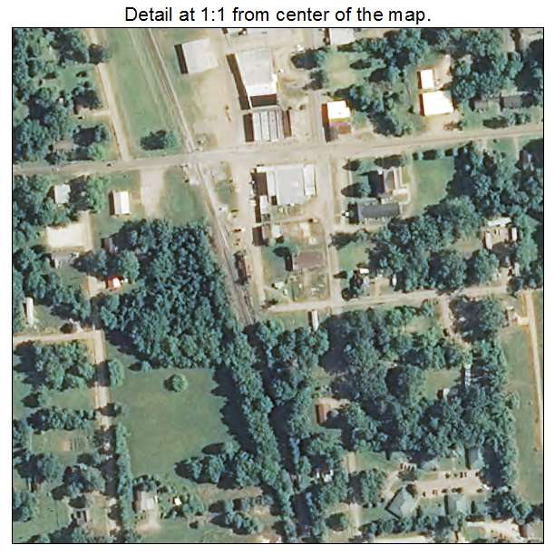 Brooksville, Mississippi aerial imagery detail
