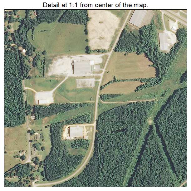 Burnsville, Mississippi aerial imagery detail