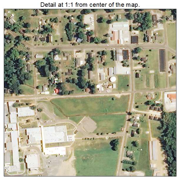 Caledonia, Mississippi aerial imagery detail
