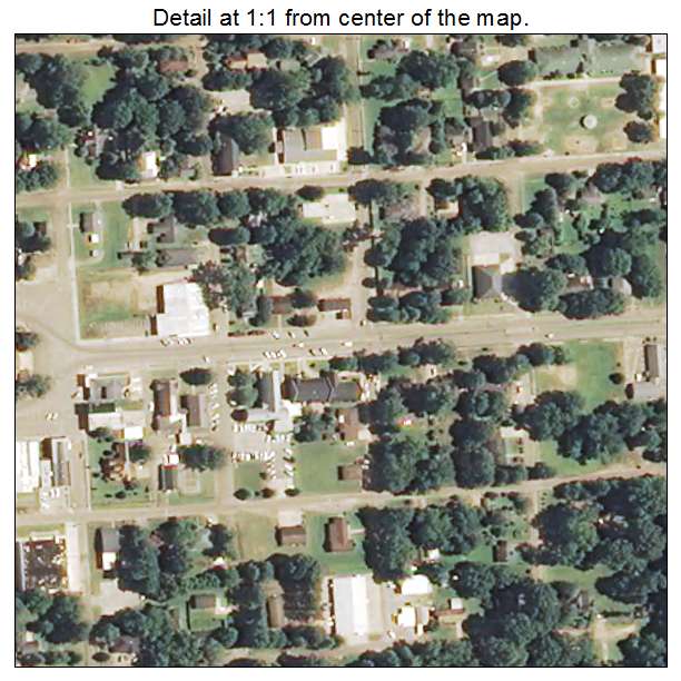 Charleston, Mississippi aerial imagery detail
