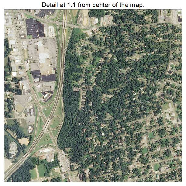 Columbus, Mississippi aerial imagery detail