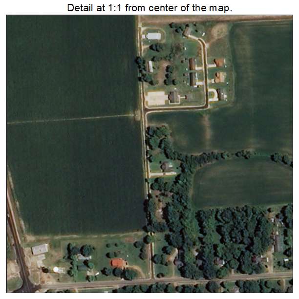 Doddsville, Mississippi aerial imagery detail
