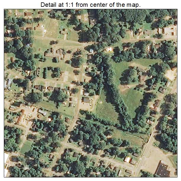 Durant, Mississippi aerial imagery detail