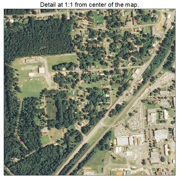 Ellisville, Mississippi aerial imagery detail