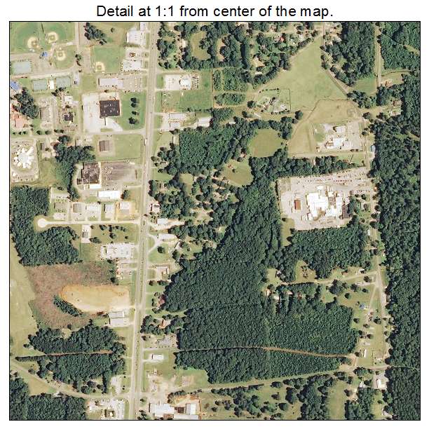 Forest, Mississippi aerial imagery detail