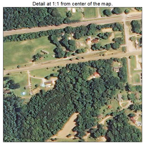 Gattman, Mississippi aerial imagery detail