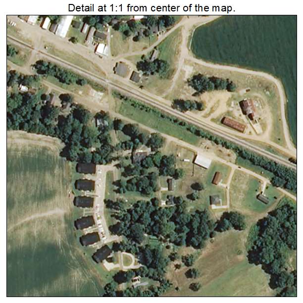 Glendora, Mississippi aerial imagery detail