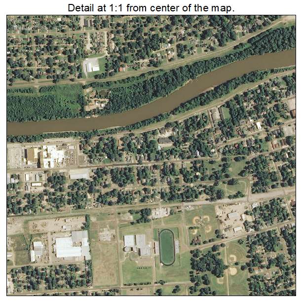 Greenwood, Mississippi aerial imagery detail