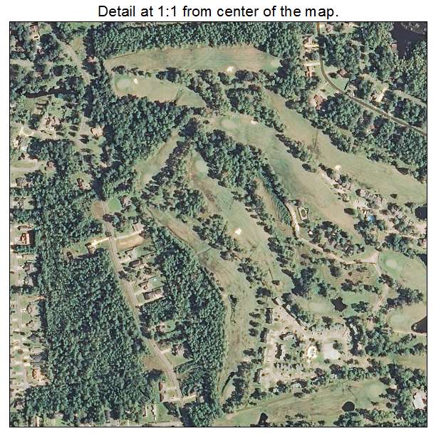 Hickory Hills, Mississippi aerial imagery detail