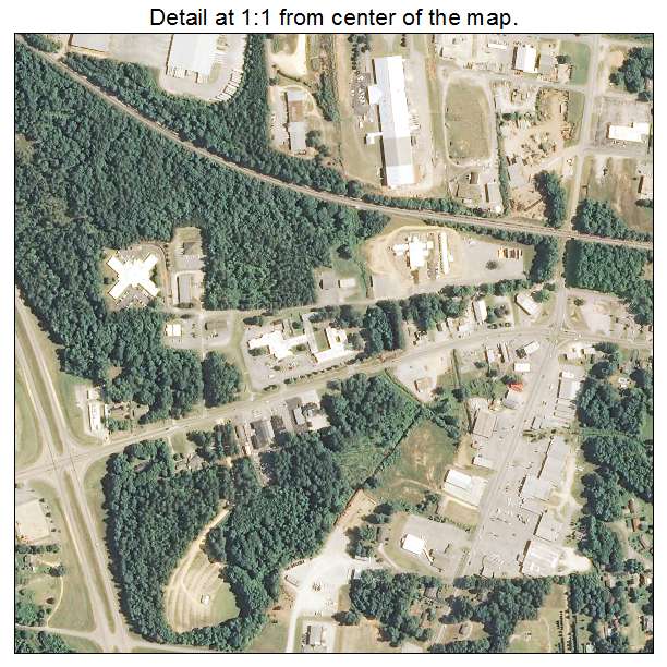 Iuka, Mississippi aerial imagery detail