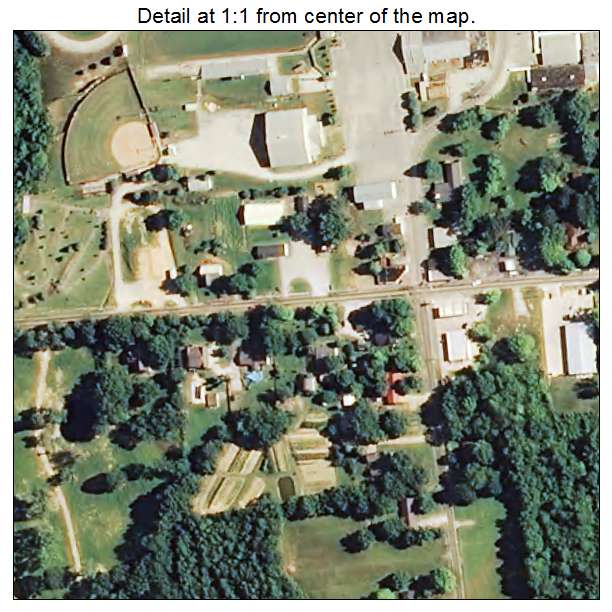 Kossuth, Mississippi aerial imagery detail