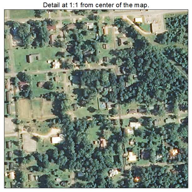 Leakesville, Mississippi aerial imagery detail