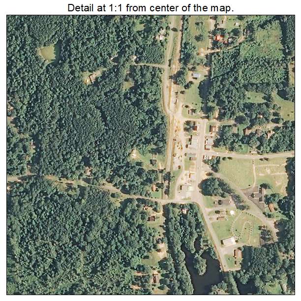 Louin, Mississippi aerial imagery detail