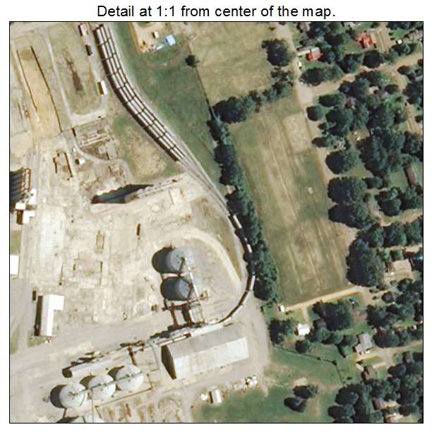 Marks, Mississippi aerial imagery detail