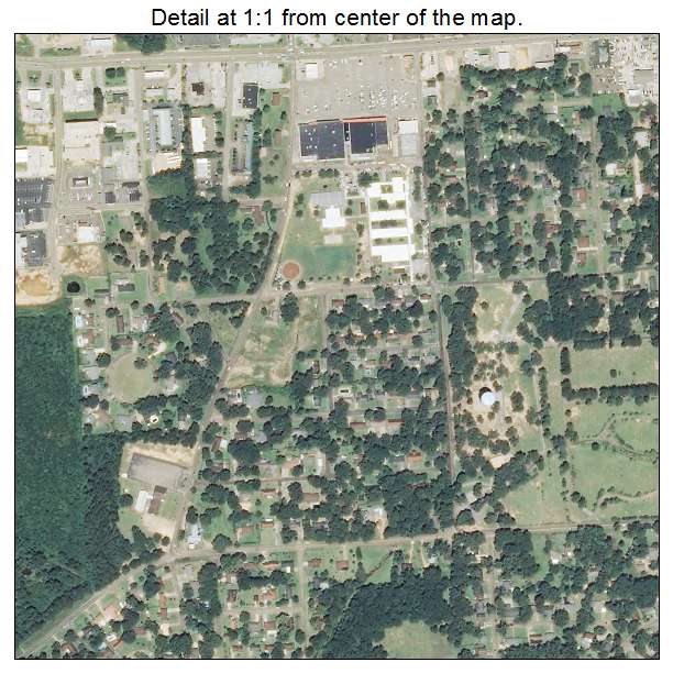 McComb, Mississippi aerial imagery detail