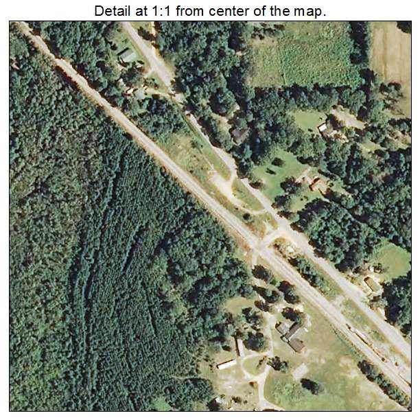 McLain, Mississippi aerial imagery detail