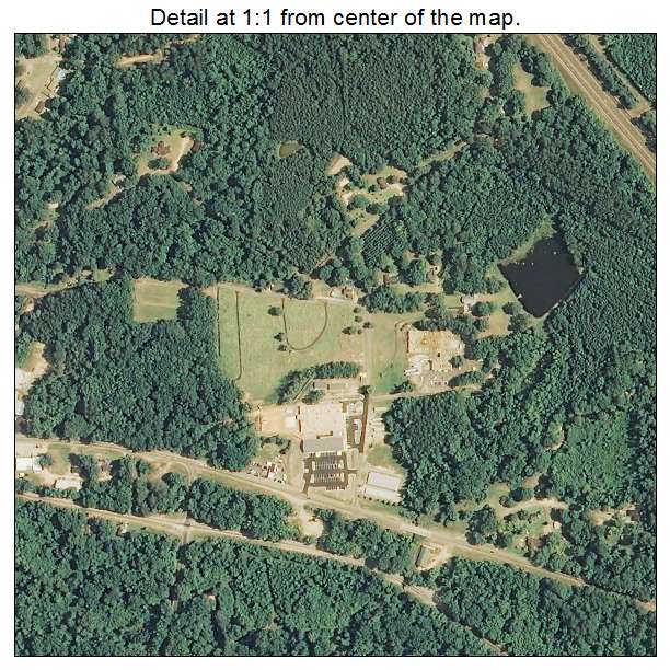 Mendenhall, Mississippi aerial imagery detail