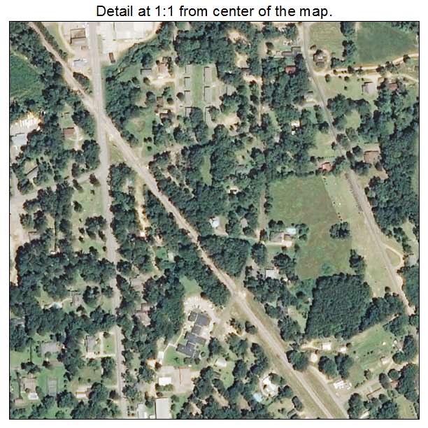 Monticello, Mississippi aerial imagery detail