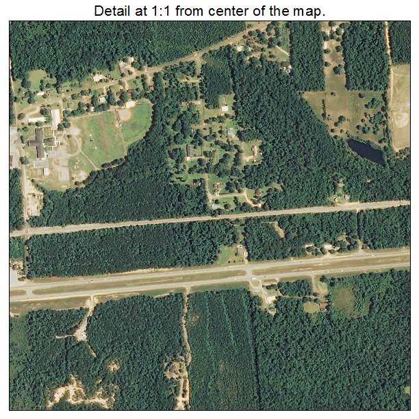 New Augusta, Mississippi aerial imagery detail