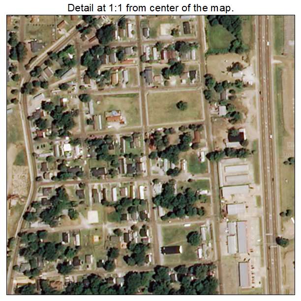 North Tunica, Mississippi aerial imagery detail
