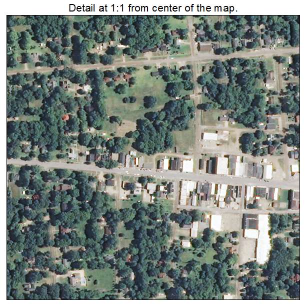 Okolona, Mississippi aerial imagery detail