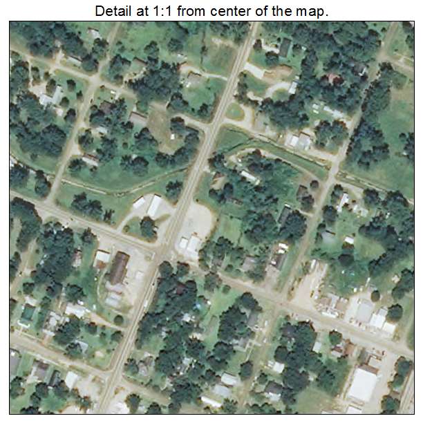 Osyka, Mississippi aerial imagery detail