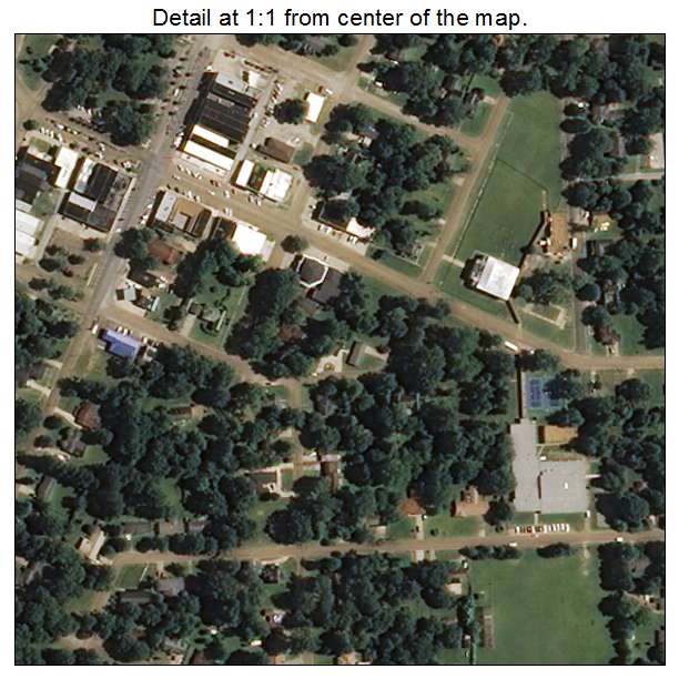Ruleville, Mississippi aerial imagery detail