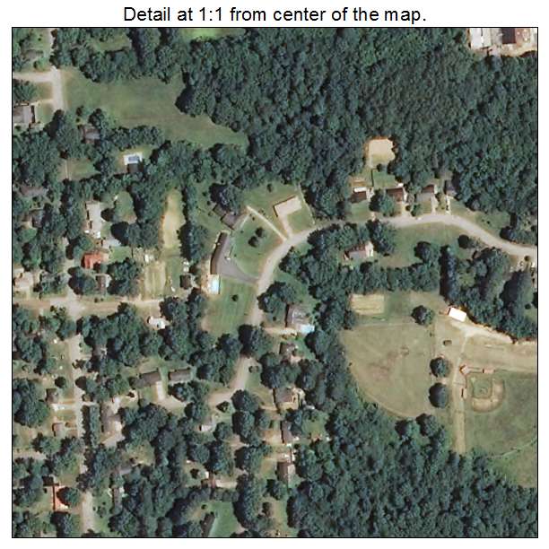 Sardis, Mississippi aerial imagery detail