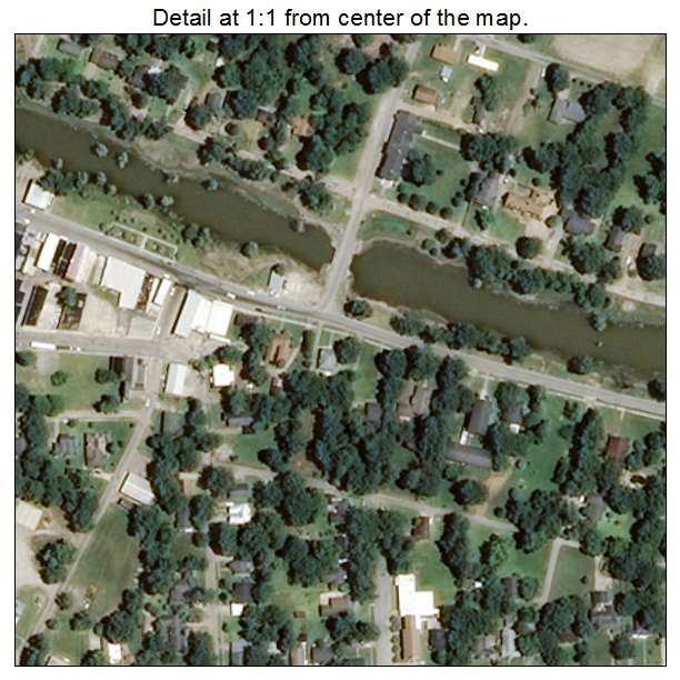 Shaw, Mississippi aerial imagery detail
